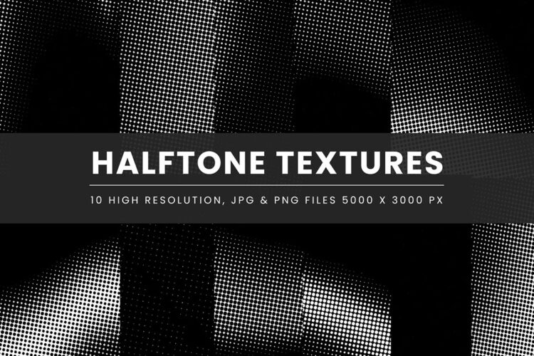 Halftone Textures Background #1 复古优雅抽象凌乱圆点半调纹理背景叠加覆盖图片设计素材