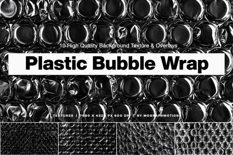 Plastic Bubble Wrap Texture Overlay 透明塑料防震气泡薄膜纹理背景叠加覆盖图片设计素材