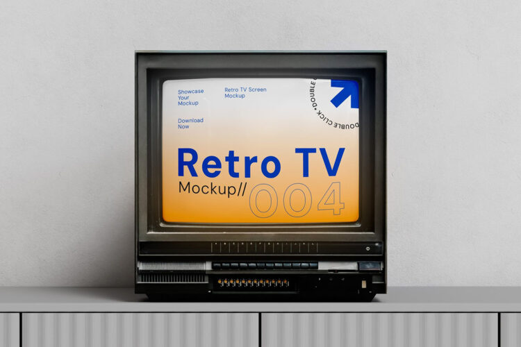 Retro TV Screen Mockup 复古电视屏幕模型