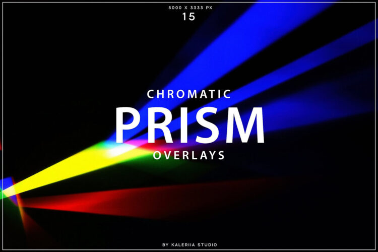 Chromatic Prism Overlays 彩虹色差棱镜光束泄露背景叠加图片设计素材百度云免费下载