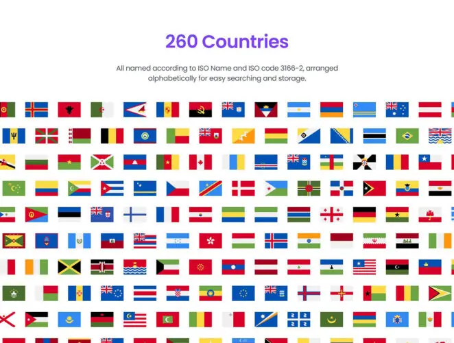 Country Flag Icon Library 260款世界地理国家旗帜国旗icon图标webp免抠图片ai设计素材源文件