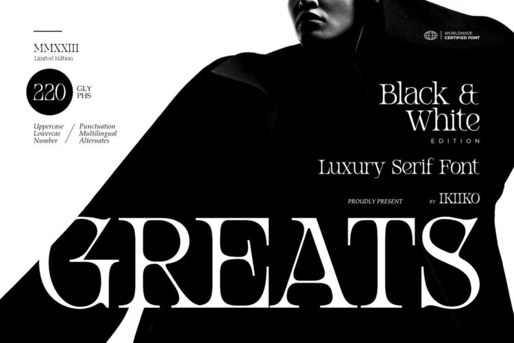 Greats – Luxury Serif Font 优雅经典时尚品牌画册婚礼请柬邀请函封面标题衬线英文字体