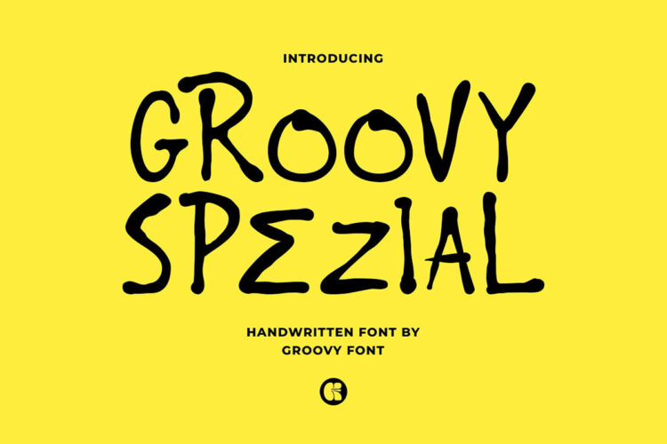 GF Spezial Handwritten Font 潮流时尚文创街头涂鸦海报封面标题毛笔手写英文字体包