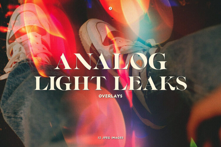 Analog Bokeh Light Leaks Overlays 霓虹模糊散景散光漏光背景叠加覆盖图片设计素材