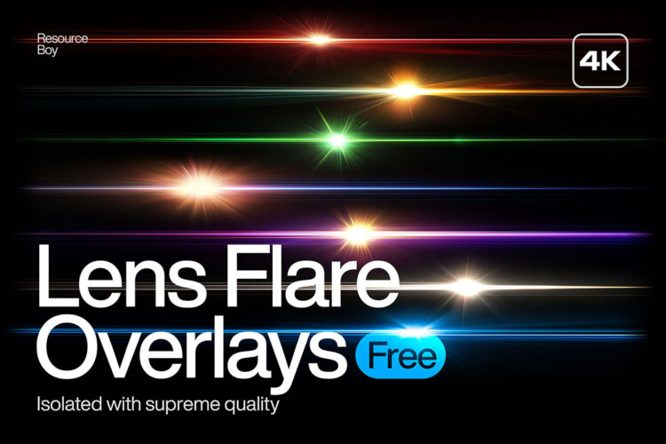 200+ Lens Flare Overlays 205款LED大灯镜头反射光晕光束灯光高光亮点光效闪光高清图片素材