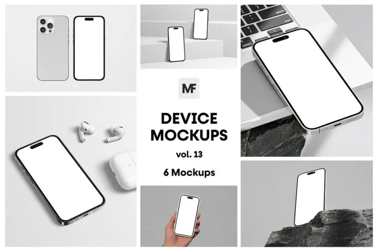 Electronic Device Phone Mockups vol.13 手持iPhone苹果手机模型品牌推广展示设计贴图ps样机素材 6psd