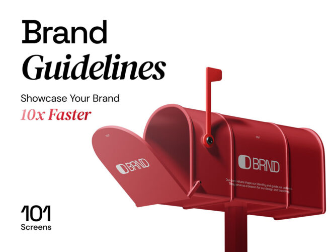 Brand Guidelines – BRND 100页现代时尚品牌形象定位配色VI规范指导手册版式设计ppt模板