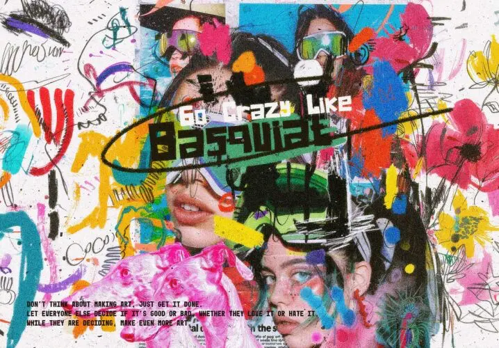 300 Go Crazy Like Basquiat 300款高清街头艺术创意手绘涂鸦乱涂喷漆插图绘画webp免抠图片素材