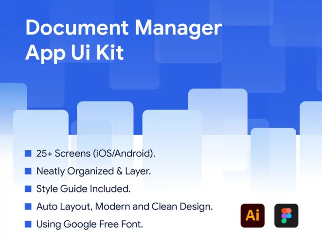 Document Manager 文档阅读器文件管理PDF文档识别扫描办公工具用户界面app设计模板
