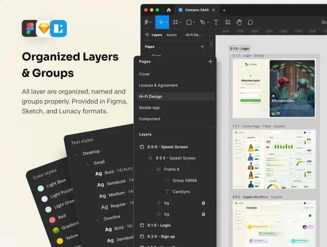 CareSync – SAAS Company Management UI Kit 适用于医疗管理的高级 SAAS UI 套件