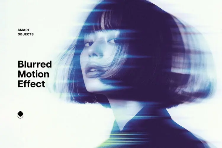 照片图像梦幻模糊故障残影ps特效样机素材模板 Dreamy Blurred Motion Photo Effect