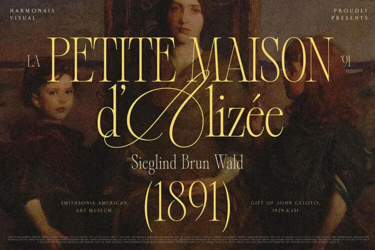 时尚经典优雅奢华品牌标识请柬海报杂志封面标题衬线英文字体包 Alizee — Classy Hybrid Serif