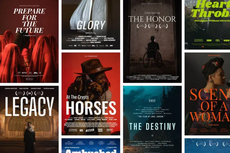 英文电影宣传海报广告文字标题个性字体排版设计PSD素材模板 Movie promotional poster