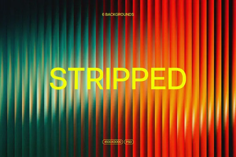 创意时尚炫彩条纹长虹玻璃迷幻渐变海报背景底纹图片设计素材 Stripped Gradient Glass Backgrounds