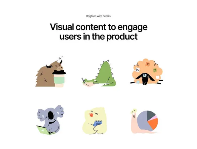 24幅适用于应用程序和网络的友好动物插图 Friendly animals illustrations for Apps and Web