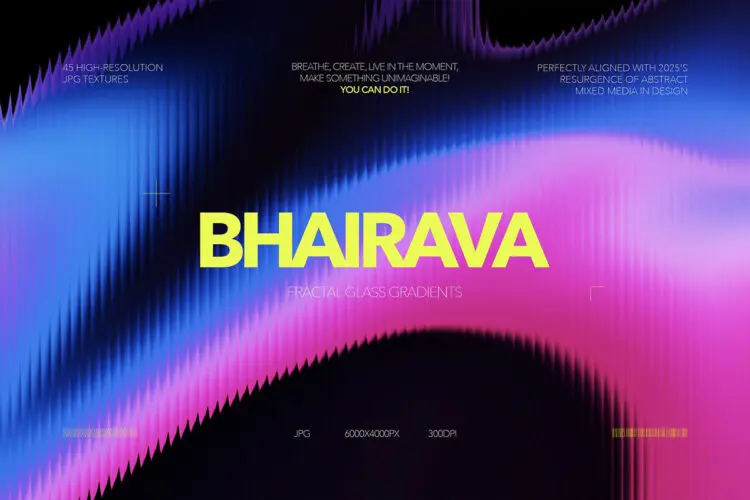 45款未来科幻条纹长虹玻璃抽象艺术流体渐变科技海报背景图片素材 Bhairava — Fractal Glass Gradients
