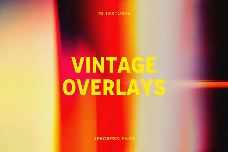 复古艺术粗糙纹理灯光泄露背景叠加图片设计素材 Vintage Light Overlays V1