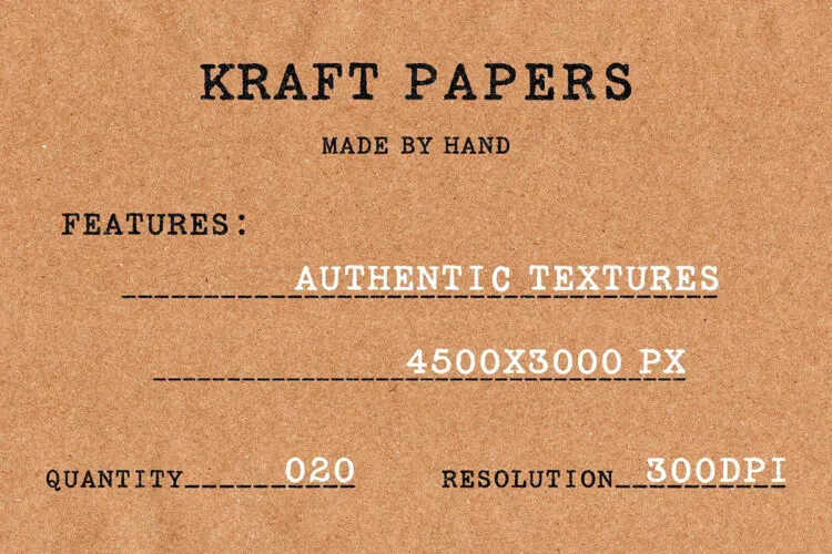 逼真棕色牛皮纸工艺纸斑点纹理背景叠加图片设计素材 Realistic Kraft Paper Textures Pack