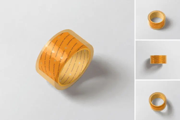 品牌印花包装打包胶带样机素材展示效果 Packing Tape Mockup