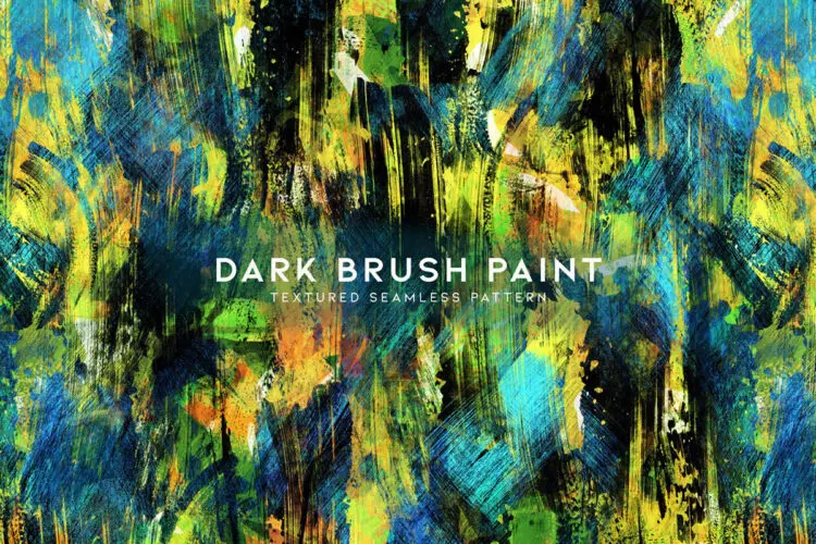 抽象艺术多彩绘画油画笔触干扫画笔纹理背景图片设计素材 Dark Brush Paint