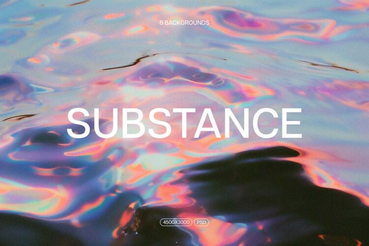 波光粼粼浮光跃金彩虹渐变水面折射光梦幻背景图片设计素材 Substance Backgrounds