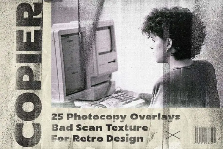复印扫描打印错误颗粒垃圾摇滚纹理背景叠加覆盖图片设计素材 25 Bad Copier Machine Texture Scan Paper Overlays