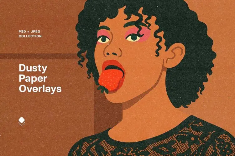 潮流复古粗糙褪色怀旧磨损做旧图像照片插画后期ps特效样机模板 Dusty Paper Overlays Textures Collection