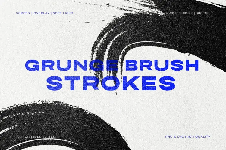 抽象艺术毛笔书法飞溅笔触webp插图设计素材 Grunge Brush Stroke