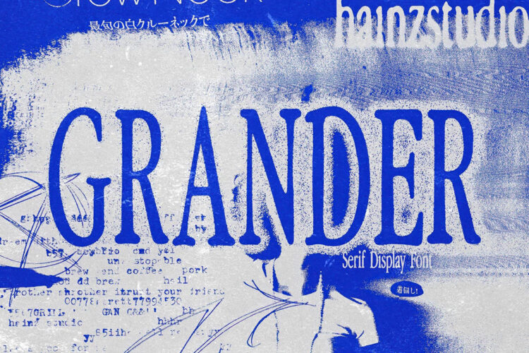 优雅经典复古海报书籍杂志画册封面标题衬线英文字体包 Grander – Display Serif Font