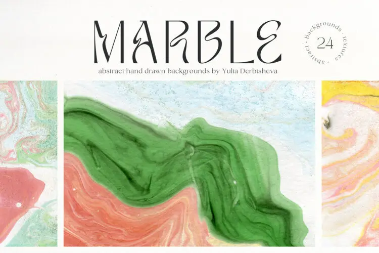24款高清奢华时尚水墨大理石粉彩抽象艺术装饰绘画背景图片素材 Marble Hand Painted Ink Backgrounds Textures