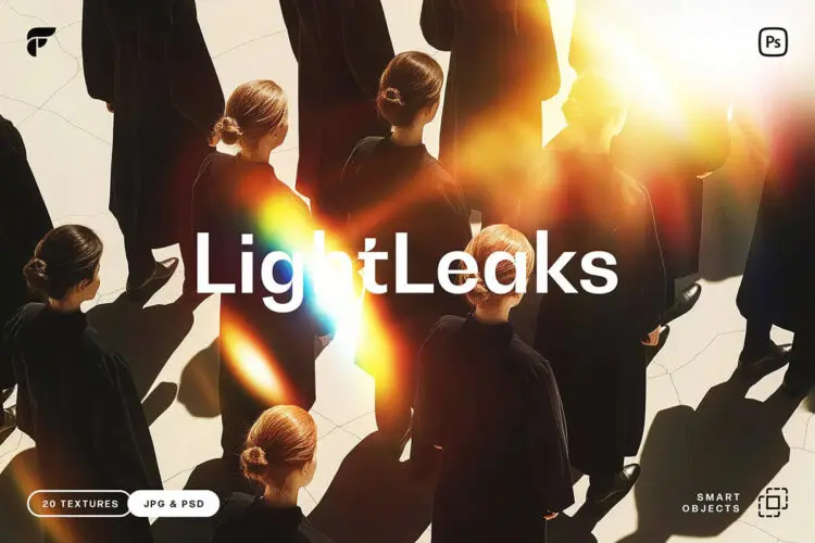 20款光晕光芒漏光日光阳光艺术摄影人像照片后期特效背景图片素材 Light Leaks Overlay Textures Graphics