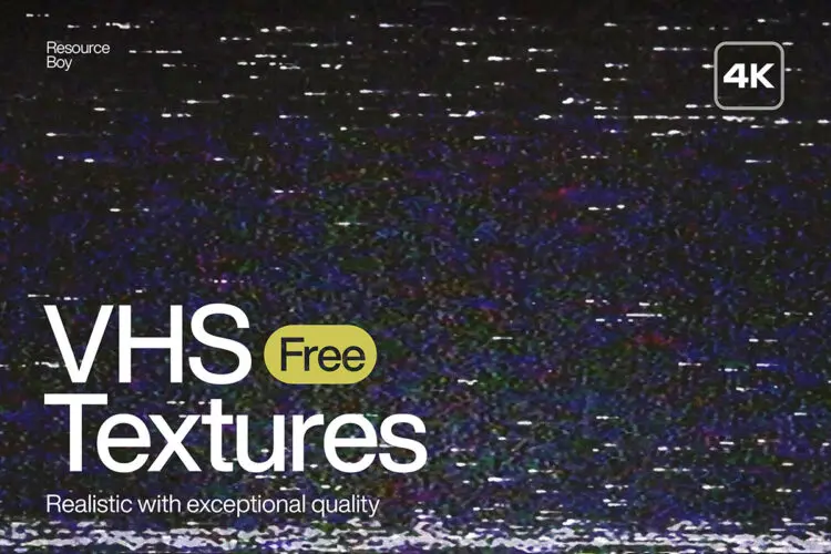 100款VHS复古怀旧故障风低保真信号干扰抖动错位模糊肌理背景图片 100 VHS Textures