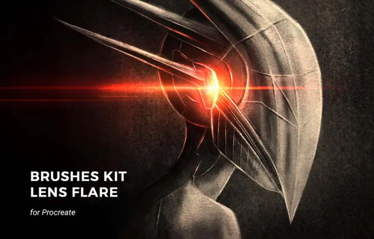 20支镜头光晕灯光效果画笔Procreate笔刷素材 Galactic Lens Procreate Brushes