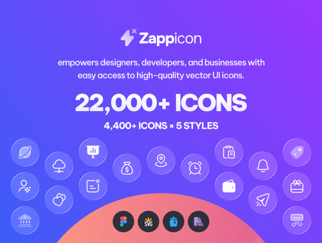 22000全套通用专业简约网页App小程序网站icon图标设计素材合集 Zappicon – Clean & Modern UI Icons