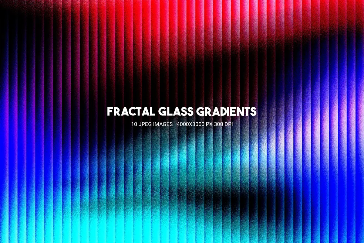 10张高清渐变分形玻璃棱镜纹理背景图片设计素材 Fractal Glass Gradients
