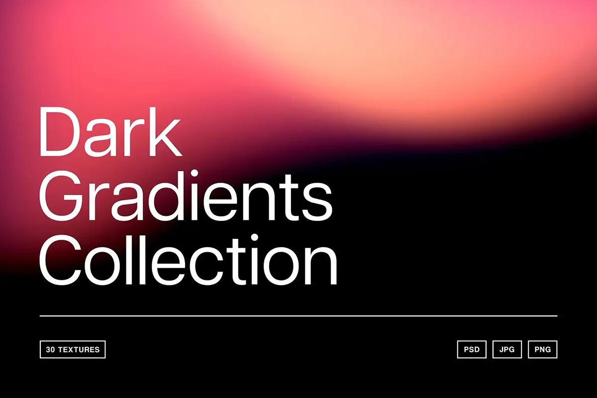潮流迷幻时尚弥散光模糊彩虹渐变背景底纹高清图片设计素材 Dark Gradients Collection