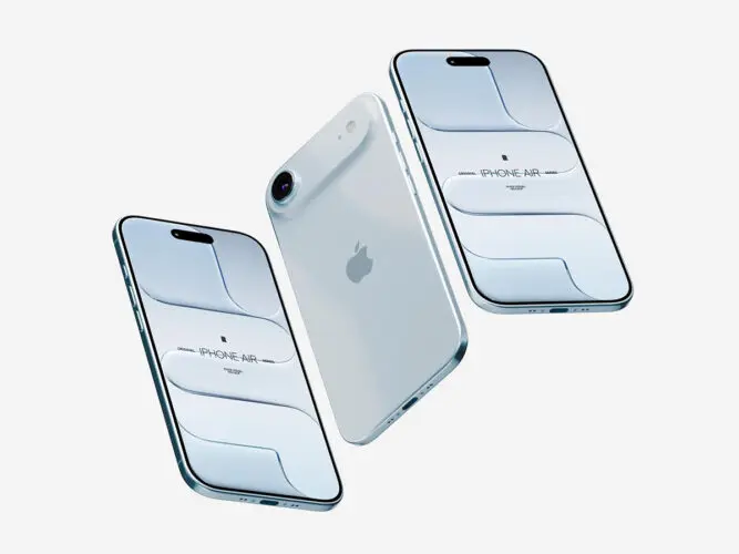 iPhone Air 手机广告App应用界面设计贴图ps样机素材展示效果图 iPhone Air Mockup