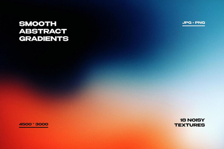 高清柔和运动富有表现力渐变模糊颗粒纹理背景图片设计素材 Grainy Gradient Textures