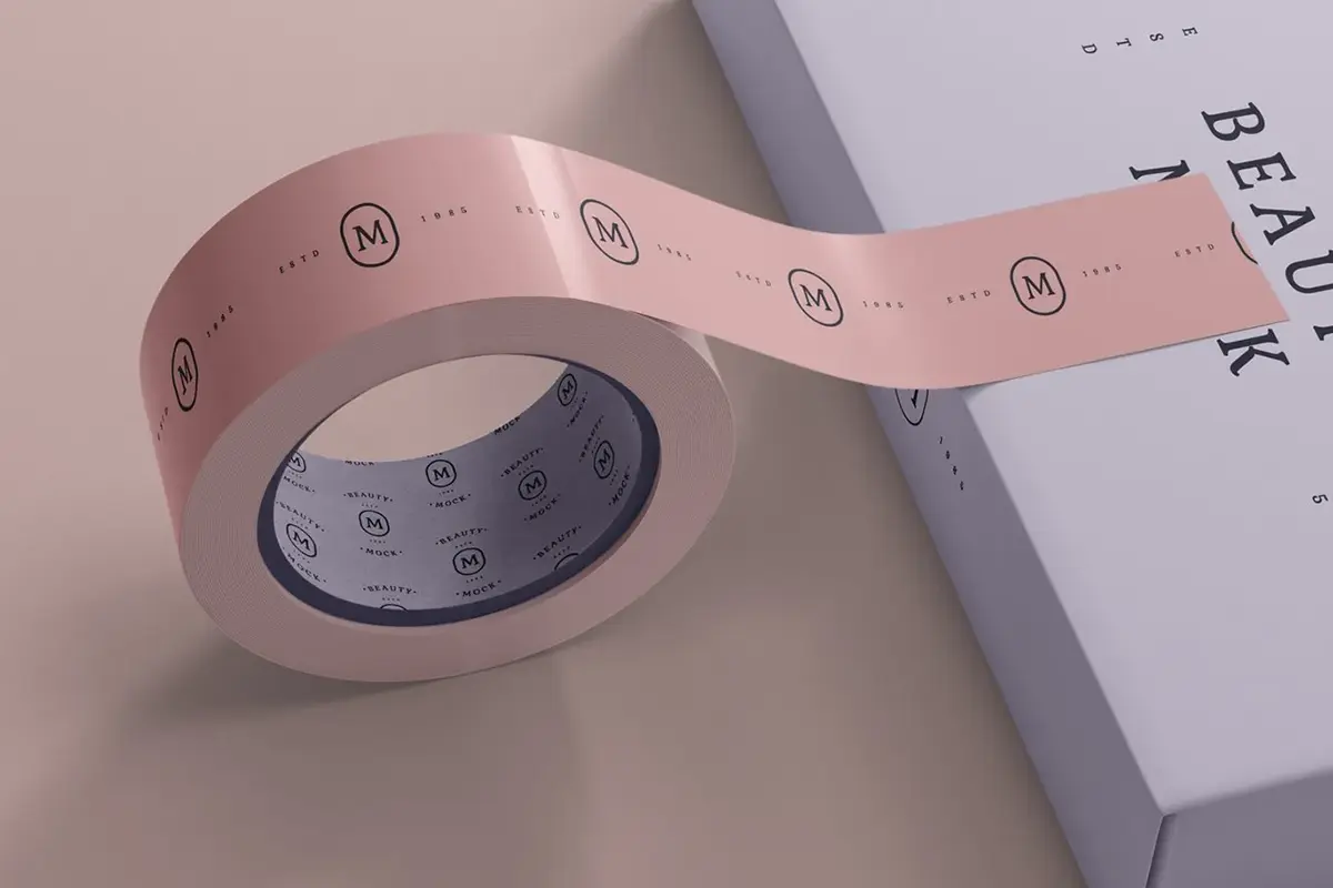 6款胶带模型品牌标识logo设计贴图ps样机素材模板 Duct Tape Mockup Kit