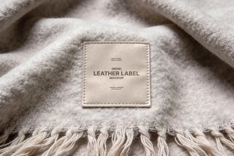 皮革标签模型 Leather Label Mockup
