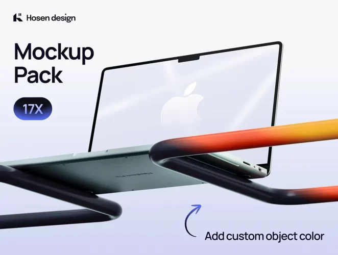 17款金属工业风iPhone17手机iPad平板Macbook笔记本电脑ps样机 Apple device mockup pack — 17 PSD and FIGMA scenes