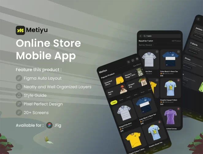 20+屏在线时装商店服装商城移动应用 Metiyu – Online Store Mobile App