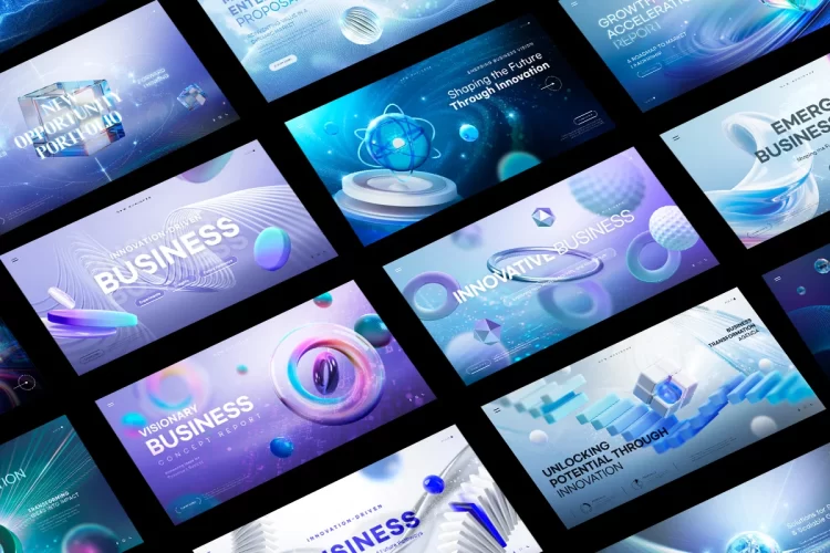 16款企业商务会议活动峰会横版海报轮播科技KV主视觉ps分层素材 New Business Banner Design