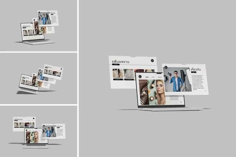 苹果笔记本电脑设备屏幕展示设计贴图ps数码样机素材 Laptop Screen Presentation Mockup for Branding