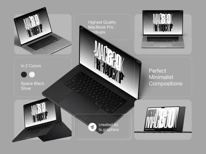 13款MacBook笔记本电脑网站网页UI设计作品展示效果图ps样机素材 MacBook Pro Mockups