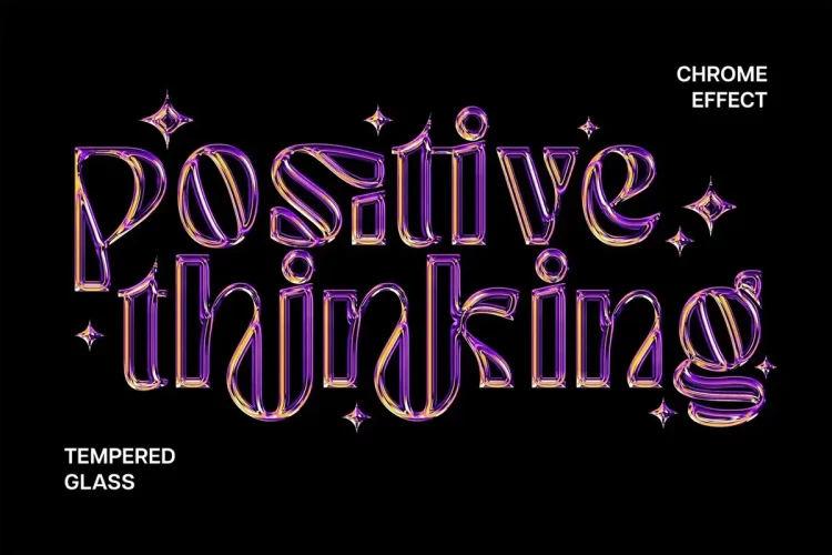 3D金属光色玻璃质感文字母后期后果ps特效样机素材模板 Tempered Glass Text & Logo Effect