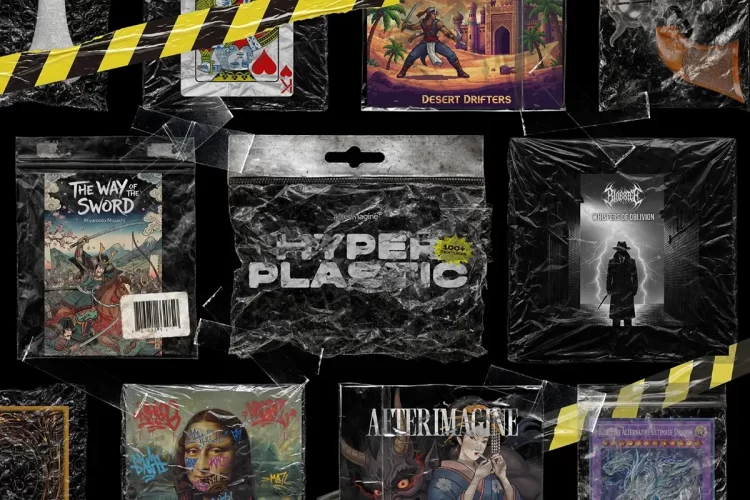 100+潮流复古褶皱透明塑料袋薄膜胶带做旧肌理png免抠图片素材 Hyper Plastic Graphics and Textures